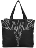 Marcelo Burlon County Of Milan Asier Shopping Bag, Men's, Black, Leather/nylon