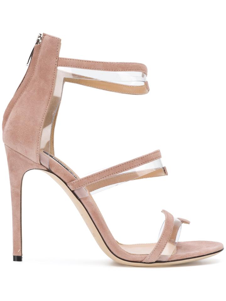 Sergio Rossi Suede Stiletto Heel Sandals - Nude & Neutrals
