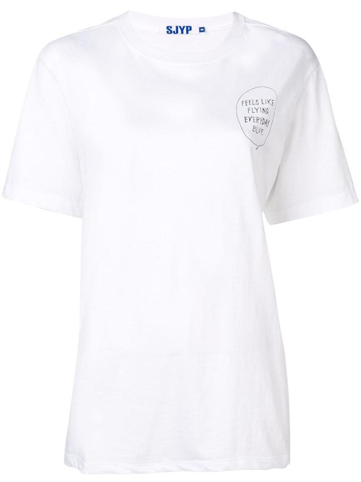 Sjyp Graphic Print T-shirt - White