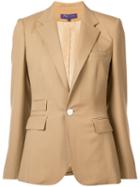 Ralph Lauren Collection - Classic Blazer - Women - Silk/cashmere - 10, Nude/neutrals, Silk/cashmere