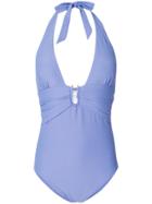 Heidi Klein Halterneck Swimsuit - Blue