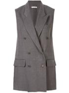 Hermès Pre-owned Peaked Lapels Elongated Waistcoat - Grey