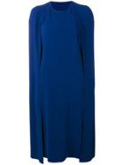 Stella Mccartney Crepe Cape Dress - Blue