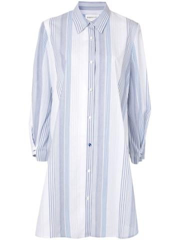 Ports Pure Striped Shirt Dress - White