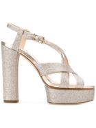 Jimmy Choo Caress 125 Sandals - Metallic