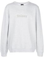 Stussy Slouchy Logo Sweatshirt - Grey