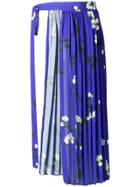 Act N&deg;1 Floral Print Pleated Skirt - Pink & Purple