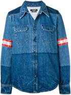 Calvin Klein 205w39nyc Reflective-patch Denim Shirt - Blue