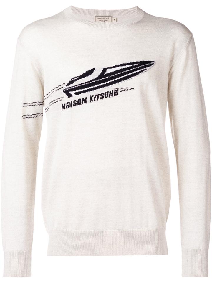 Maison Kitsuné Speedboat Sweater - Nude & Neutrals
