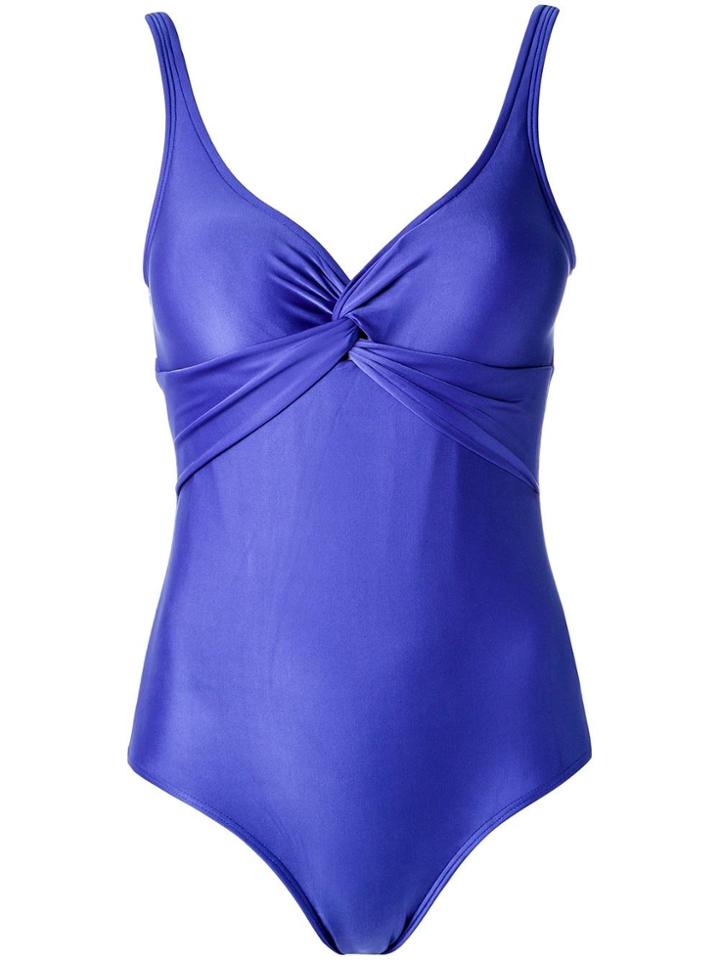 Lygia & Nanny V-neck Swimsuit - Blue