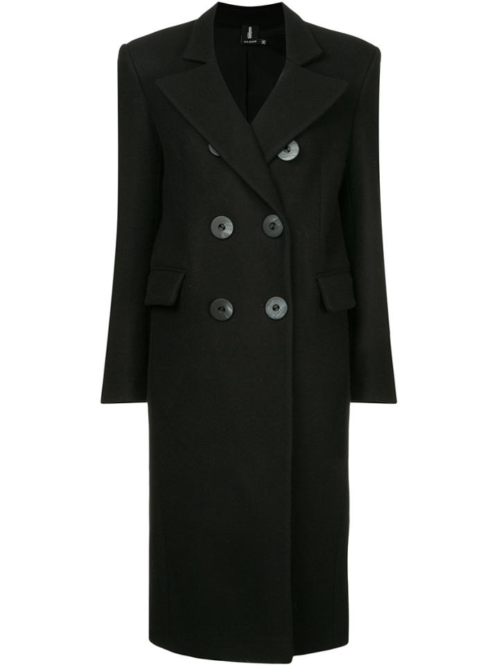 Julia Davidian Fitted Double Breasted Coat - Black