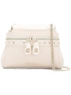 Twin-set - Front Zip Crossbody Bag - Women - Leather/metal (other) - One Size, Women's, Nude/neutrals, Leather/metal (other)