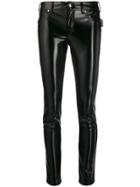 Versace Jeans Couture Skinny Patent-leather Trousers - Black