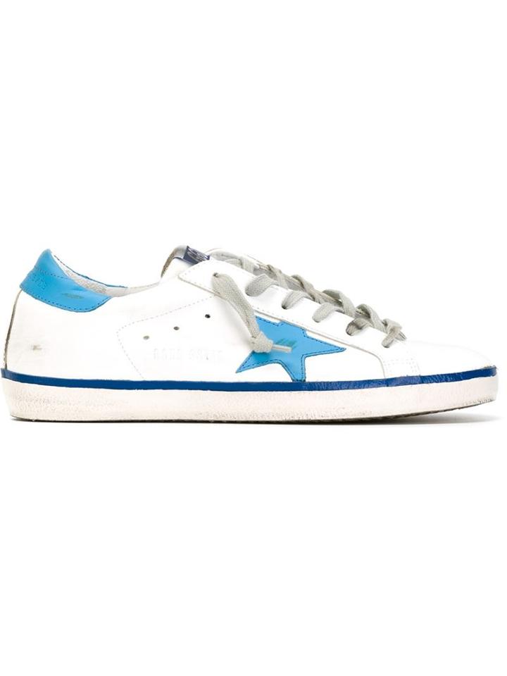 Golden Goose Deluxe Brand Super Star Sneakers, Women's, Size: 37, White, Leather/cotton/rubber