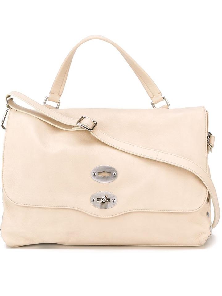Zanellato Medium Postina Satchel, Women's, Nude/neutrals, Leather