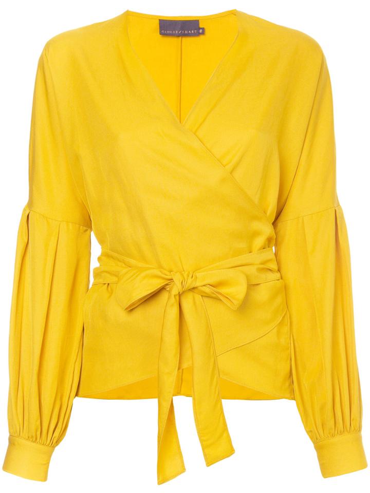 Ginger & Smart Morph Wrap Blouse - Yellow & Orange