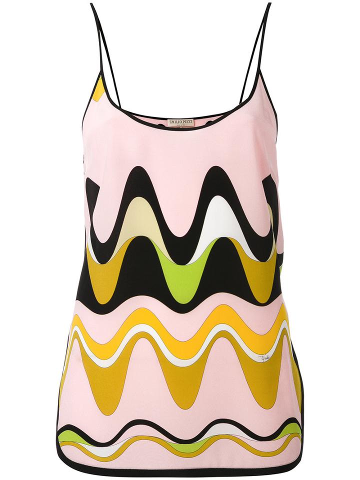 Emilio Pucci - Triangle Print Camisole Top - Women - Silk - 40, Silk