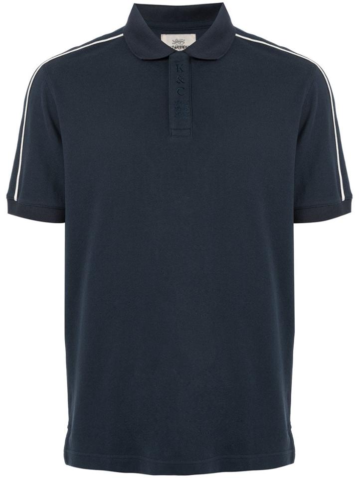 Kent & Curwen Side Stripe Polo Shirt - Blue