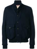 Al Duca D'aosta 1902 Buttoned Bomber Jacket - Blue