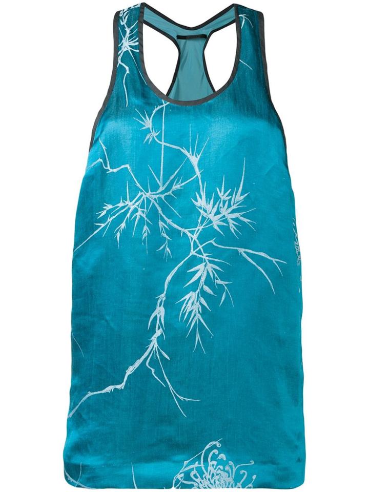 Haider Ackermann Embroidered Racerback Top - Blue