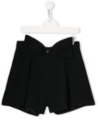 Elisabetta Franchi La Mia Bambina Teen Bow Tailored Shorts - Black