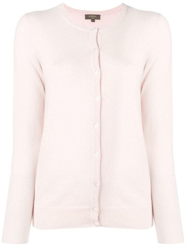 N.peal Round Neck Cardigan - Pink