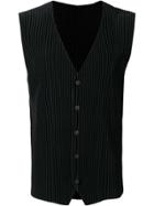 Homme Plissé Issey Miyake Sleeveless Designer Jacket - Black