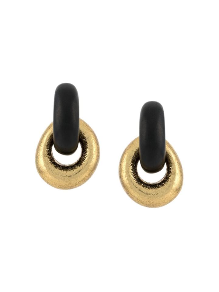 Monies Small Drop Earrings - Black
