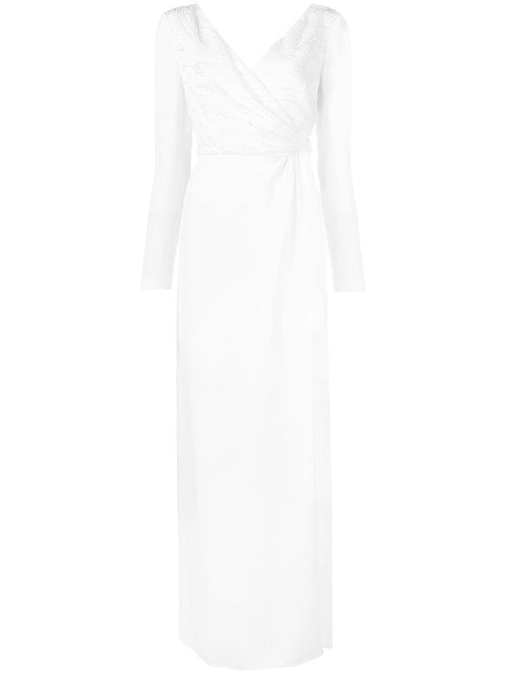 Emilio Pucci White Acapulco Embroidered Evening Dress