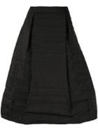 Simone Rocha Full Pleated Midi Skirt - Black