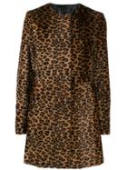 Drome Leopard Print Coat - Brown