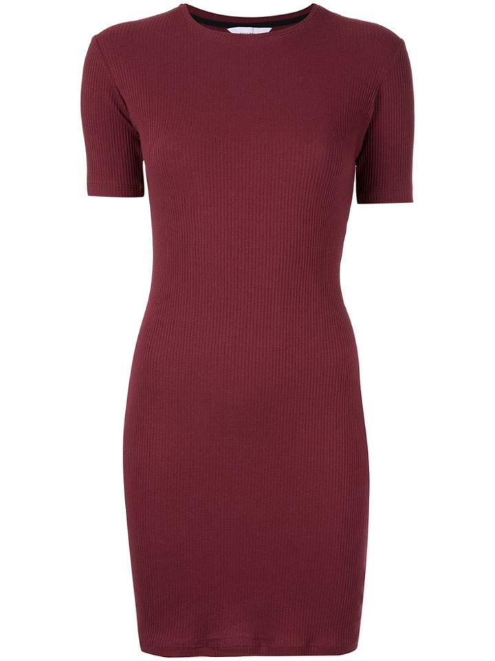Kacey Devlin Fitted Mini Dress - Red
