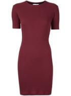 Kacey Devlin Fitted Mini Dress - Red