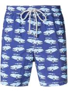Capricode Car Print Swim Shorts - Blue