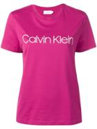 Calvin Klein Logo Print T-shirt - Pink & Purple