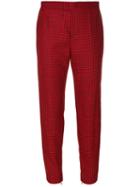 Red Valentino - Houndstooth Cropped Trousers - Women - Polyester/acetate/virgin Wool - 44, Polyester/acetate/virgin Wool