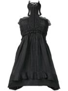Isabel Marant Halterneck Ruched Mini Dress - Black