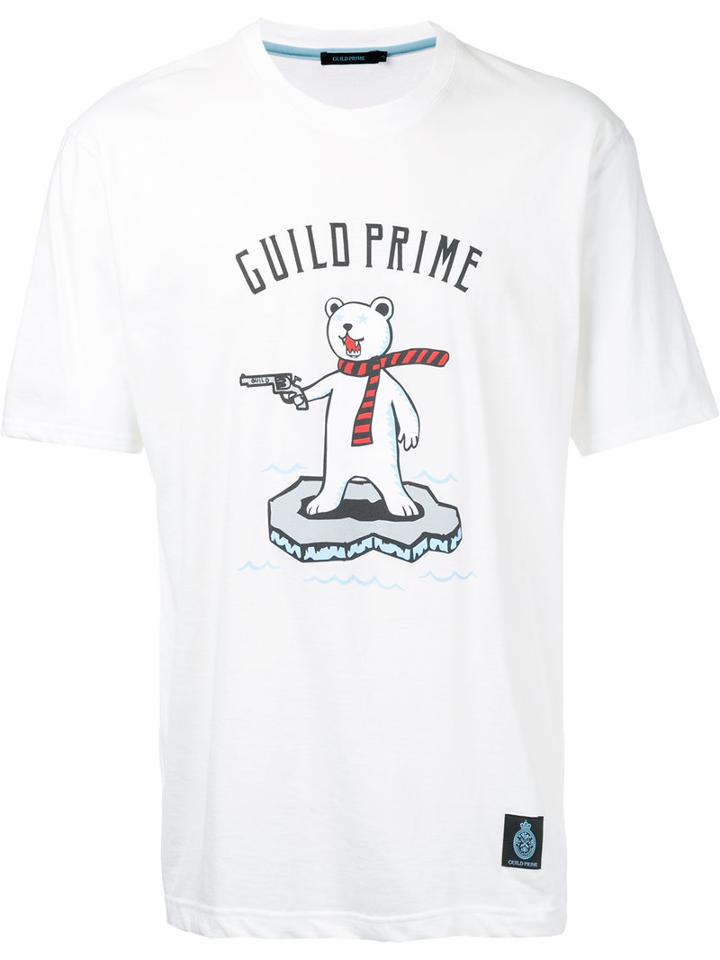 Guild Prime - Polar Bear Print T-shirt - Men - Cotton - 3, White, Cotton