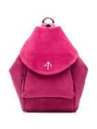 Manu Atelier Fuchsia Fernweh Mini Suede Backpack - Pink & Purple