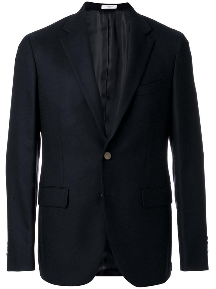 Boglioli Contrast Button Blazer - Blue