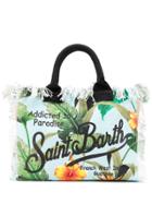 Mc2 Saint Barth Logo Floral Print Tote - Green