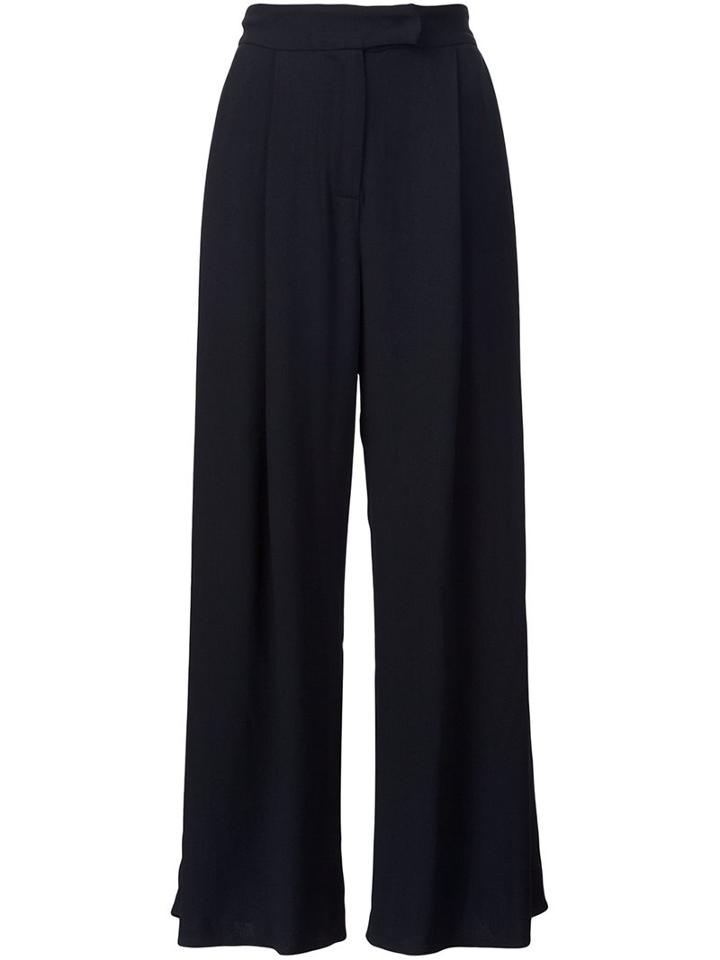 Dusan Wide Leg Cropped Pants, Women's, Size: 40, Black, Viscose