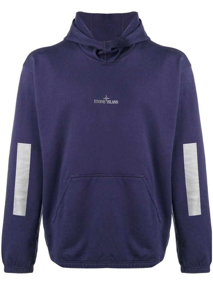 Stone Island Printed Logo Jumper - Blue