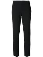 Moschino - Slim Fit Trousers - Women - Polyester/triacetate - 46, Black, Polyester/triacetate