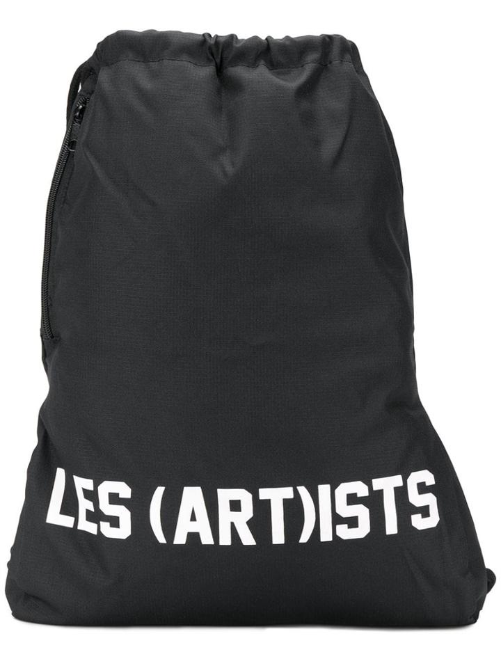 Les (art)ists Logo Drawstring Backpack - Black