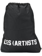 Les (art)ists Logo Drawstring Backpack - Black