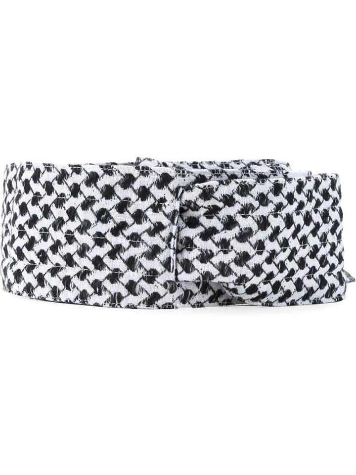 Cecilie Copenhagen Patterned Belt, Women's, White, Cotton