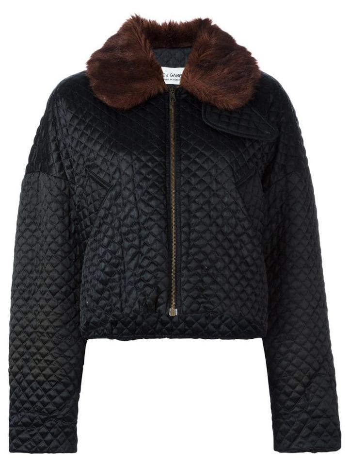 Dolce & Gabbana Pre-owned Quilted Cropped Jacket - Black