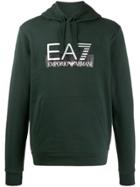 Ea7 Emporio Armani Logo Print Hoodie - Green