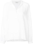 Tibi Savanna Crepe Polo Shirt - White
